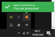 How to disable avast antivirus from system tray step 1